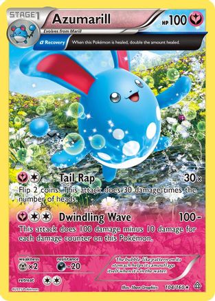 Azumarill (Alpha) 104/160  - Holofoil XY  Primal Clash