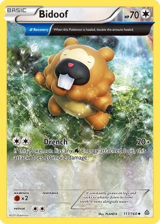 Bidoof (Alpha) 117/160  - Reverse Holofoil XY  Primal Clash