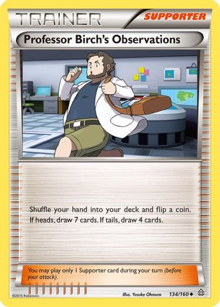 Professor Birch's Observations 134/160  - Reverse Holofoil XY  Primal Clash