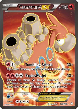 Camerupt EX (Full Art) 146/160  - Holofoil XY  Primal Clash