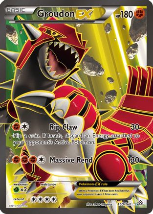 Groudon EX (Full Art) 150/160  - Holofoil XY  Primal Clash