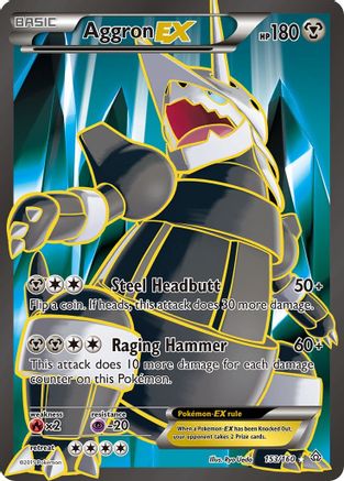 Aggron EX (Full Art) 153/160  - Holofoil XY  Primal Clash