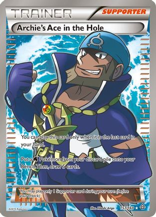 Archie's Ace in the Hole (Full Art) 157/160  - Holofoil XY  Primal Clash