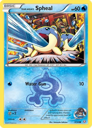 Team Aqua's Spheal 003/034 - Reverse Holofoil Double Crisis