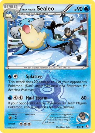 Team Aqua's Sealeo 004/34  - Reverse Holofoil Double Crisis