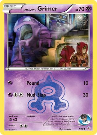 Team Aqua's Grimer 007/34  - Reverse Holofoil Double Crisis