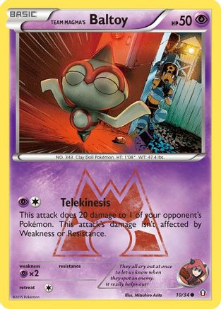 Team Magma's Baltoy 010/34  - Reverse Holofoil Double Crisis