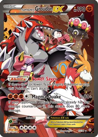 Team Magma's Groudon EX 015/34  - Holofoil Double Crisis