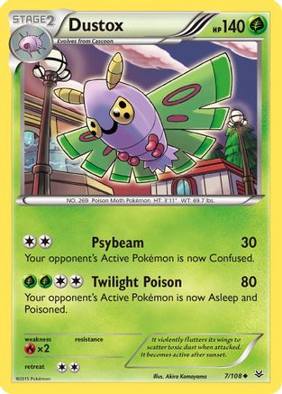 Dustox 007/108  - Reverse Holofoil XY  Roaring Skies