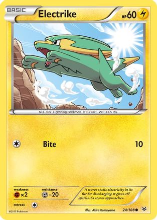 Electrike 024/108  - Reverse Holofoil XY  Roaring Skies