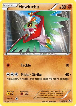 Hawlucha 039/108  - Reverse Holofoil XY  Roaring Skies