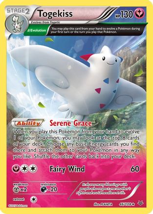 Togekiss (Delta) 046/108  - Reverse Holofoil XY  Roaring Skies