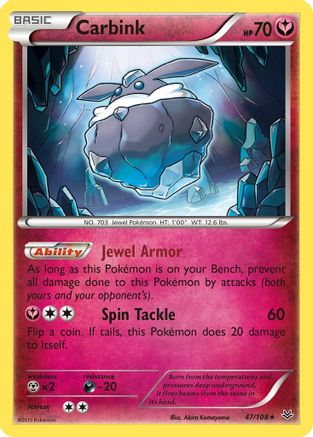 Carbink 047/108  - Reverse Holofoil XY  Roaring Skies