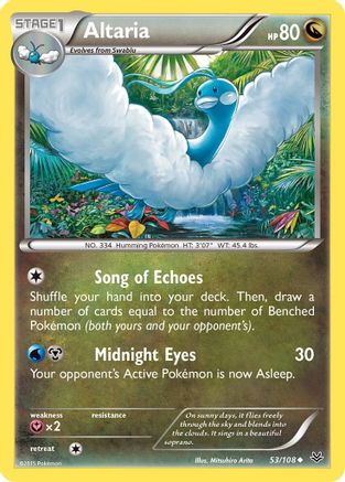 Altaria 053/108  - Reverse Holofoil XY  Roaring Skies