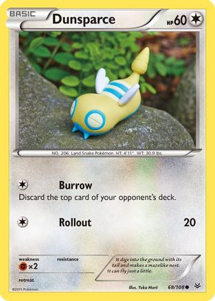 Dunsparce 068/108  - Reverse Holofoil XY  Roaring Skies
