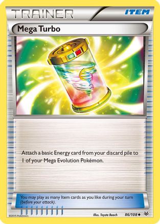 Mega Turbo 086/108  - Reverse Holofoil XY  Roaring Skies