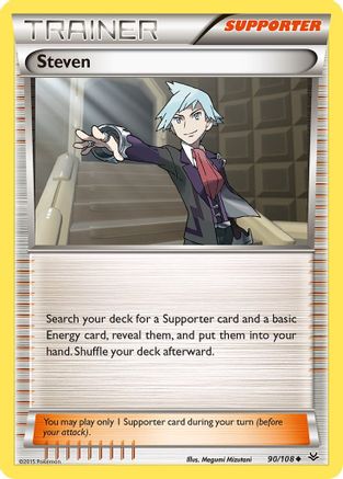 Steven 090/108  - Reverse Holofoil XY  Roaring Skies