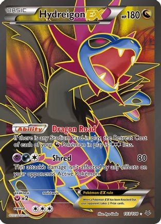 Hydreigon EX (Full Art) 103/108  - Holofoil XY  Roaring Skies